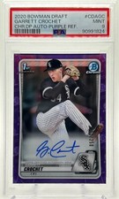 Garrett Crochet 2020 Bowman Draft 1st Chrome Purple Refractor Auto PSA 9 MINT