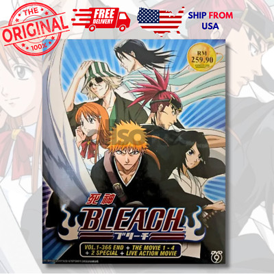 DVD Anime Bleach TV Series Vol.1-366 End + 4 Movie + 2SP + Live Action Eng Dub