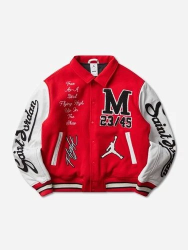 Limited Edition High Demand - Jordan X Saint Mx6 Collab Varsity Bomber Jacket image 2