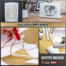 Siser EasyPSV Brushed 12" Roll (Yard) :Adhesive Vinyl for Hard Surfaces