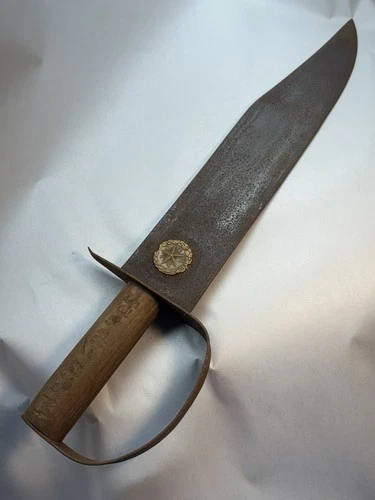 Civil War–Era Confederate Texas D-Guard Bowie Knife Attributed to Waco Guards