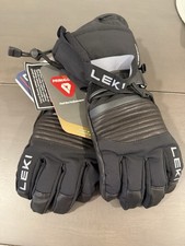 NEW Leki Xplore Snow Ski Racing Gloves, Black/Tan, Size 7 Small Black