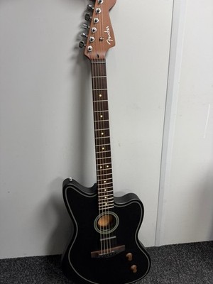 Fender Acoustasonic Jazzmaster Standard schwarz Halbakustikgitarre