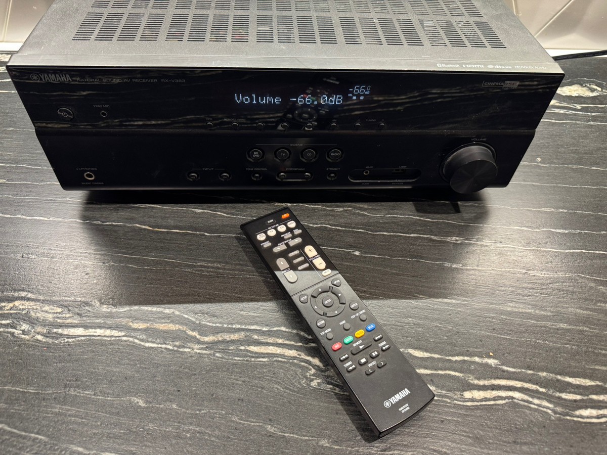 Yamaha RX V383 BL 5.1-Channel 4K Ultra HD AV Receiver with