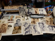 Huge Lot of Movie Star Pictures and Standard Oil Prints Shown Good Condition