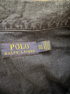 RARE Polo Ralph Lauren Jacket XXL Blue Denim Dragon Riders Aloha