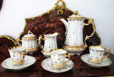  * MOKKA-KAFFEE-SERVICE* Top-Qualität / PERLMUTT+STERNE / 11 Einhen C.Tielsch