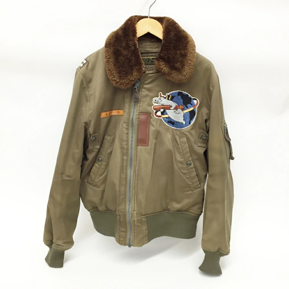 BUZZ RICKSON S TYPE B 15B Flight Jacket M13295 Size 40 Color Khaki Used 128 Amer