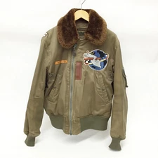 BUZZ RICKSON S TYPE B 15B Flight Jacket M13295 Size 40 Color Khaki Used 128 Amer