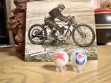 Mobil gas commemorative style 5/8 size glass collectible marbles