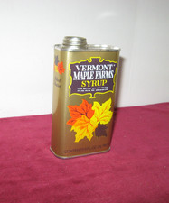 Vermont Maple Farms 1/2 Pint Syrup Tin, New Old Stock, 1960's 1/2 Pint