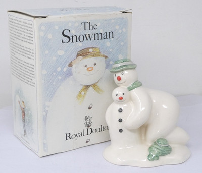 Royal Doulton Snowman Building The Snowman DS23 Figur Originalverpackt