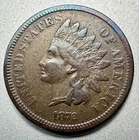 1872  INDIAN CENT   VF+  DETAILS  KEY DATE  #1551