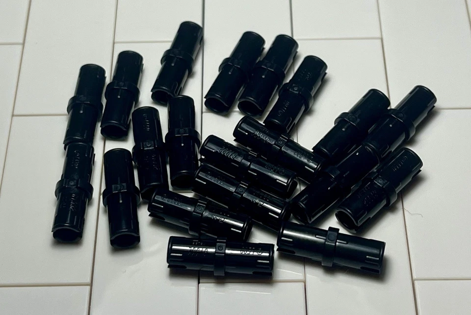 20 x New Lego Black Technic, Pin with Short Friction Ridges Part No.2780