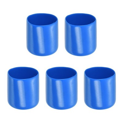 5 Pack Screw Thread Protector Cover Rubber End Caps 1 1/8''(28mm) ID/Blue