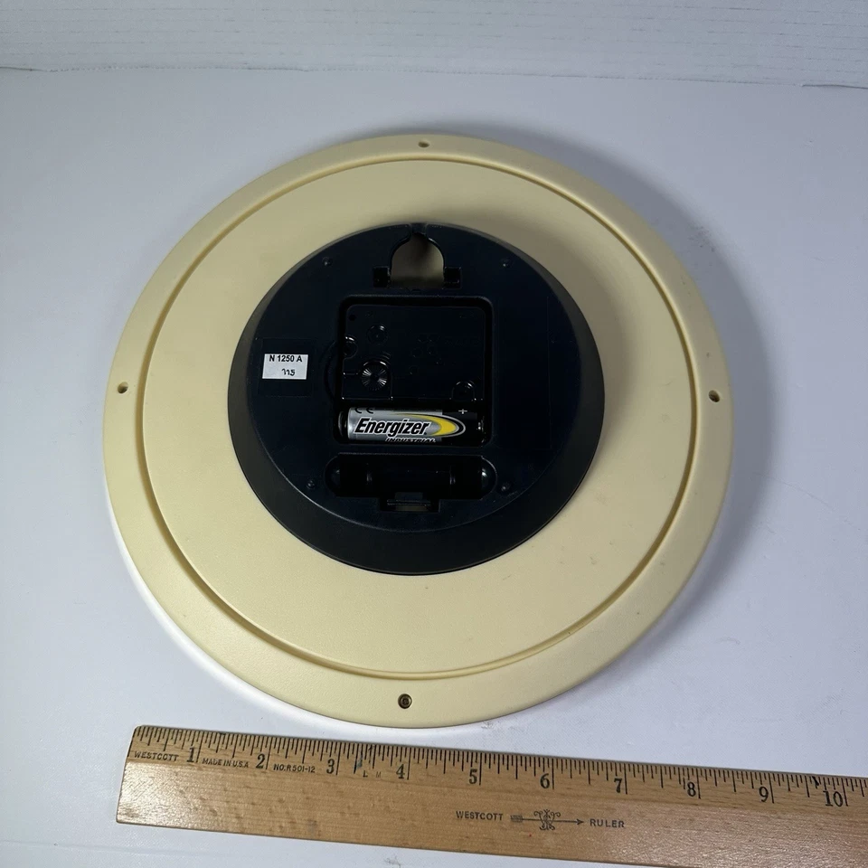 Reloj de Pared Citizen Cuarzo Vintage Redondo Tono Plata 10" x 10" Funciona Foto 2 de 4