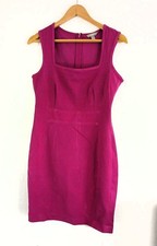 Banana Republic Women Pink Pencil Sleeveless Square Neck Cocktail Sheath Dress 8