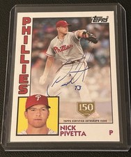 2019 Topps 1984 Autographs 150th Anniv Auto /150 #84A-NP Nick Pivetta Phillies
