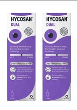 Hycosan Dual Eye Drops, Preservative-Free, 7.5ml, Pack of 2. Exp: 03/28