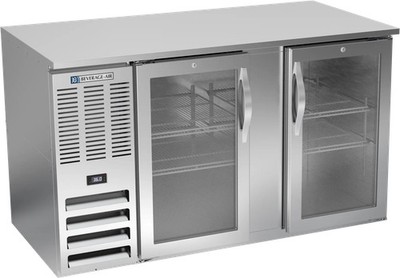 Beverage Air BB58HC-G-S 21.86 CuFt Two-Section S/S Backbar Glass Door Cooler