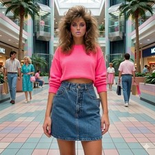 Vintage 90s Bongo Denim Mini Skirt High Rise Jean Skater Grunge Size 7 Pockets