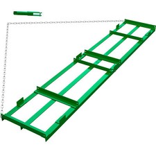 8 Ft Drag Harrow Grader Yard Lawn Leveling Tool for ATV/UTV Tractor W/Chain