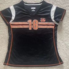 Cincinnati Bengals Women's Football Jersey XL #18 A J Green Large