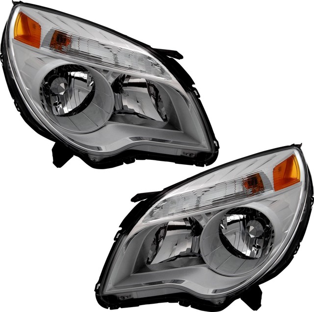 Headlights Headlight Assembly w/Bulb Pair Set for 20102015 Chevy Equinox LT LS eBay