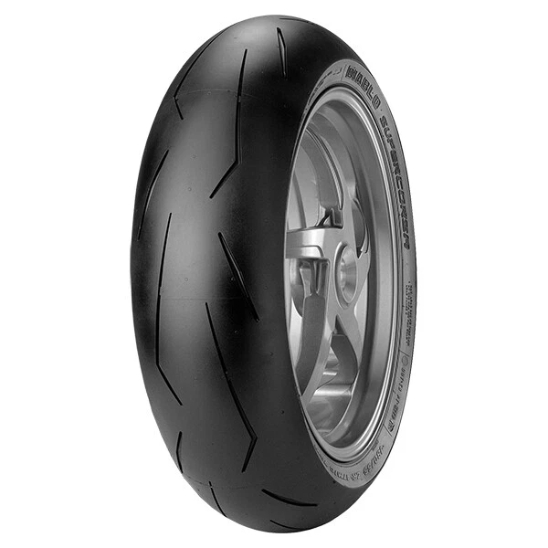 SET DE PNEUS PIRELLI 120/70-17 (58W) + 180/55-17 (73W) DIABLO SUPERCORSA BSB - Photo 3/4