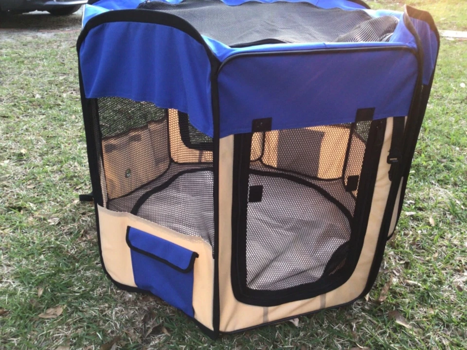 2-дверный мягкий манеж для домашних животных Elitefield, ручка для упражнений - Изображение 3 из 4