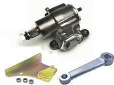 Hot Rod Vega Manual Cross Steering Box Zinc Pitman Arm 1935-41 Ford Bracket