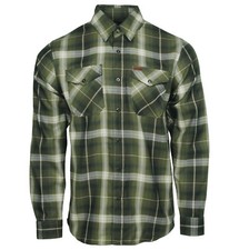 Dixxon Flagstaff Olive Green Plaid Snap Flannel Shirt Mens Tall Sizes