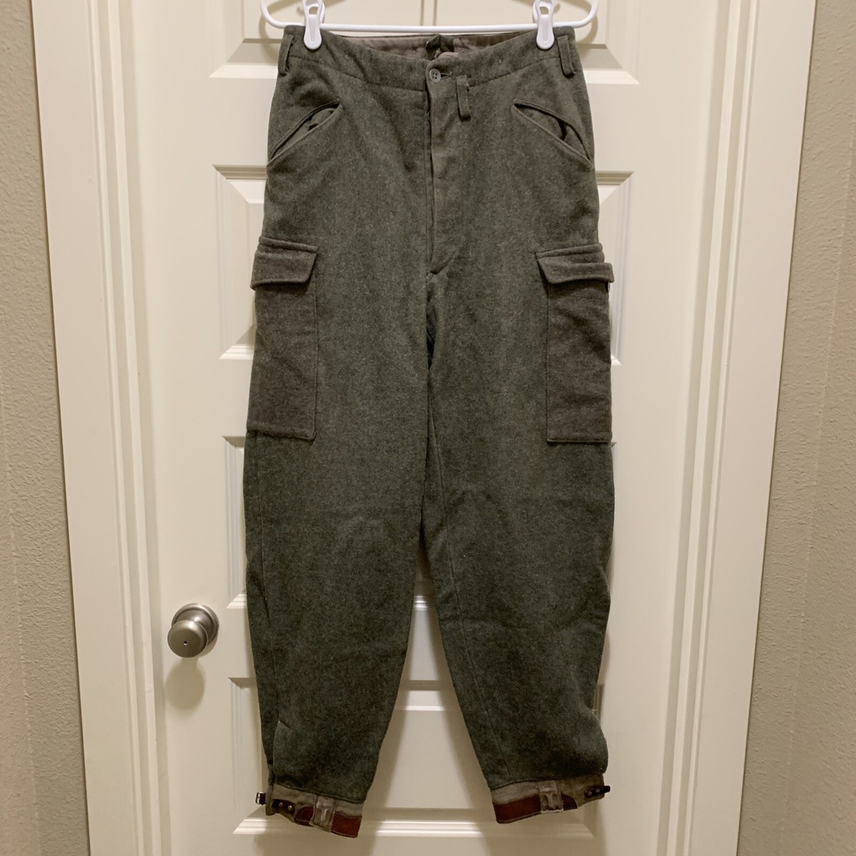 VTG 1944 Swedish WWII Army Pants WOOL Sweden Military Thick