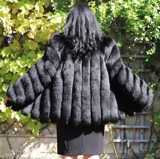 Fur Jacket Blue Fox Fur Coat Fur Fox Jacket Gothic Ideal Furs Fashion Black