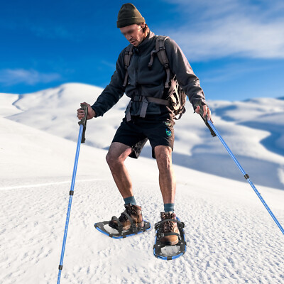 21 In Snowshoes With 3-section Adjustable Trekking Poles For 35