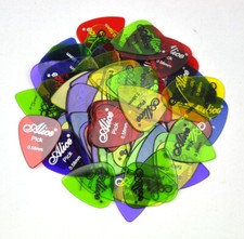 100pcs Alice Transparent Glossy Guitar Picks Plectrums polycarbonate 0.58-1.5mm