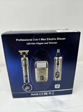 Nexpure Hair Clippers Professional 3-in-1 Men’s Electric Shaver Trimmer LED GOLD
