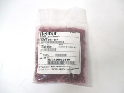Heli-Coil (3585-2CN164) #8-32 304 SS Coarse Screw-Lock Inserts - Pack of 1000