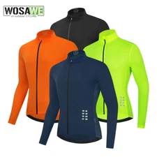 WOSAWE Men's Cycling Long Sleeve Jersey Breathable Road Bike Ride Sportswear Top