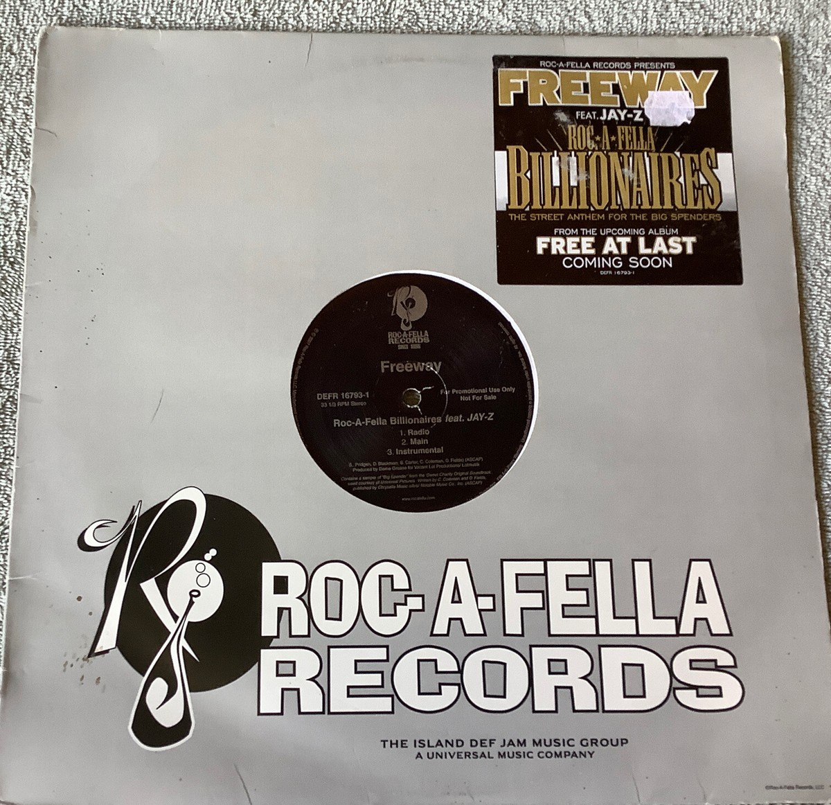 Vintage vinyl Roc A Fella Billionares, 2007,promo, DEFR16793