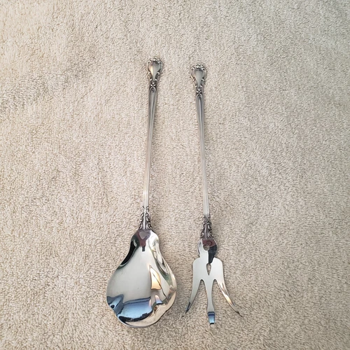 CHANTILLY by GORHAM sterling silver 2 piece LETTUCE SET no monogram 9.5"