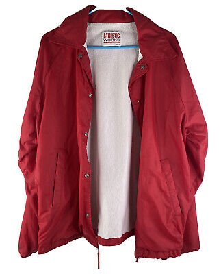 Athletic Works Mens Large Red Jacket Snap Front Drawstring Athletic Works Mens Large Red Jacket Snap Front Drawstring