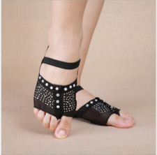 Rhinestones Mesh Half Shoes Foot Pads Dance Paws Belly Ballet Dance Footwears