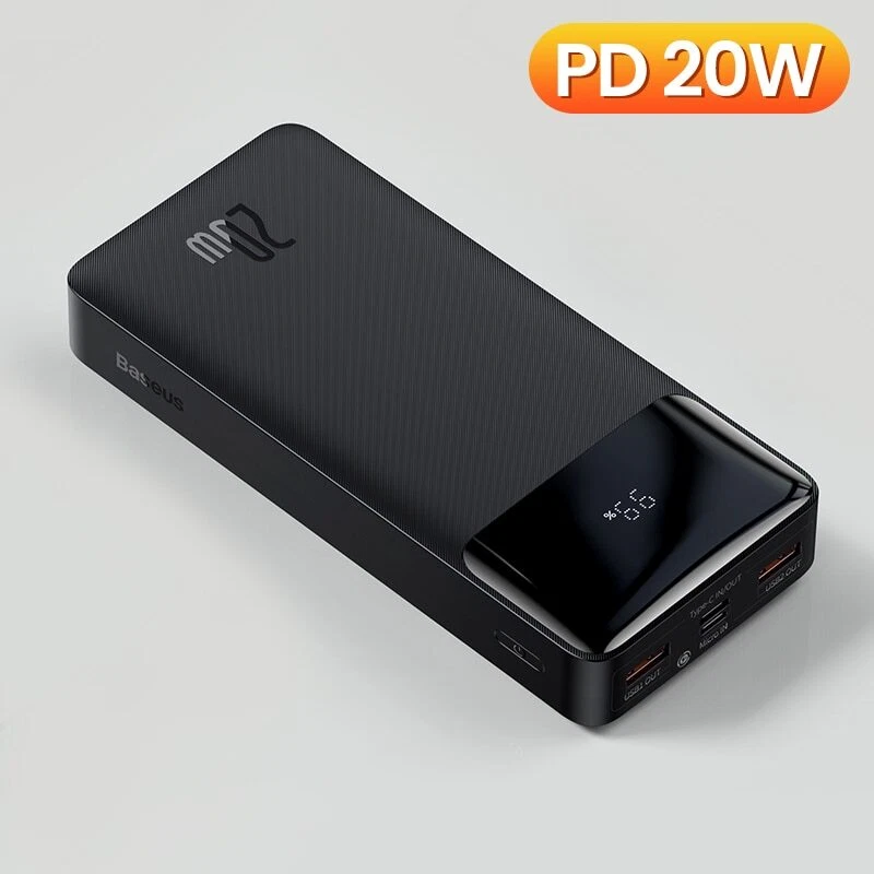 20000mAh High Capacity Power Bank Portable Charger Fast Charging External Battery  