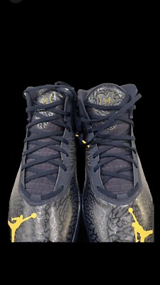 Size 15 WIDE Michigan Air Jordan Nike Zoom Code Elite 3/4 Shark Football Cleats Jordan | Shoes | Size 5 Wide Michigan Air Jordan Nike Zoom  main image 3