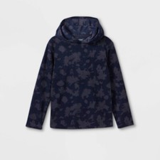 Cat  Jack Boy's Size XS 4-5 Pullover Printed Hoodie Navy NEW
