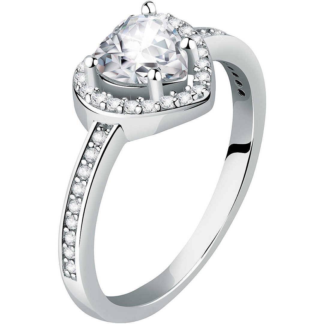 Morellato Tesori SAVB14 Серебряное кольцо с цирконием в виде голубого сердца 14 16 18 Новое