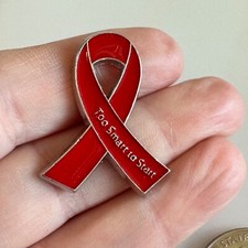 Too Smart To Start Red Ribbon Awareness Lapel Pin Anti Drug Campaign Emblem