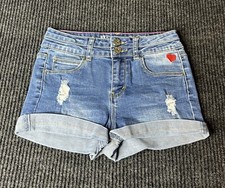 Bonnie Bianca Shorts Girls 12 Blue Denim Outdoors Casual Lightweight Youth Kids