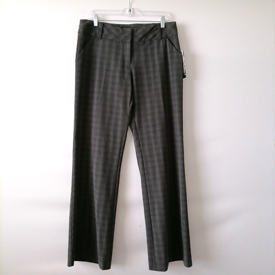sequin hearts dress pants Sequin Hearts Women's Dark Gray Mid Rise Straight Leg Trouser Dress Pants  Sz 13